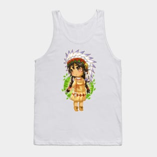 Kawaii Anime Cherokee girl Tank Top